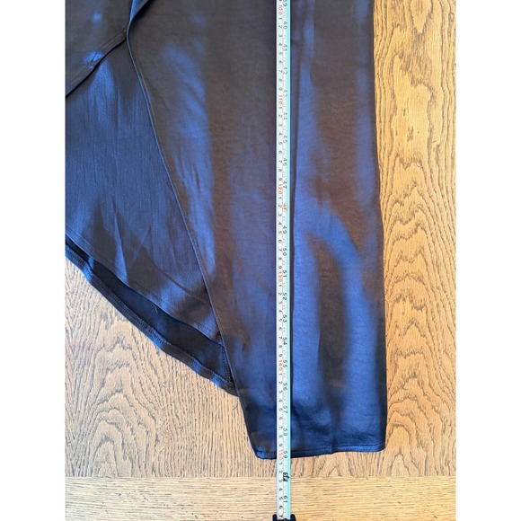 Black Twist Maxi Dress Showpo Jayne Twist Front Strappy Satin Gown Size 2 NWT - Picture 7 of 9